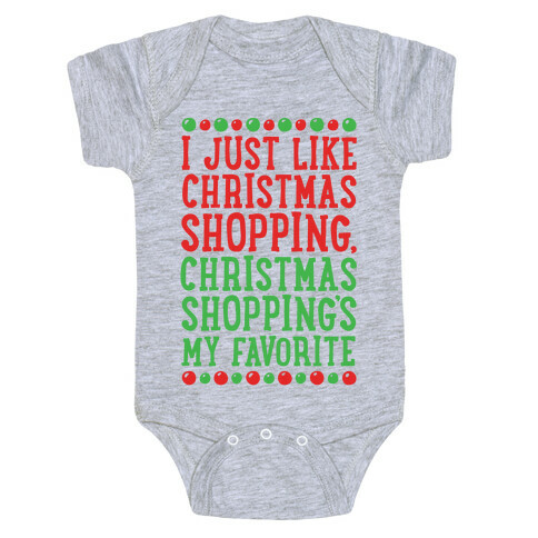 Christmas Shopping's My Favorite Baby One-Piece