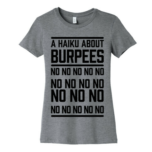 A Haiku About Burpees Womens T-Shirt