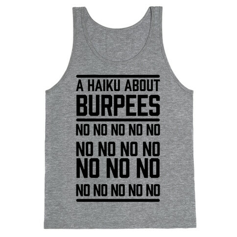 A Haiku About Burpees Tank Top