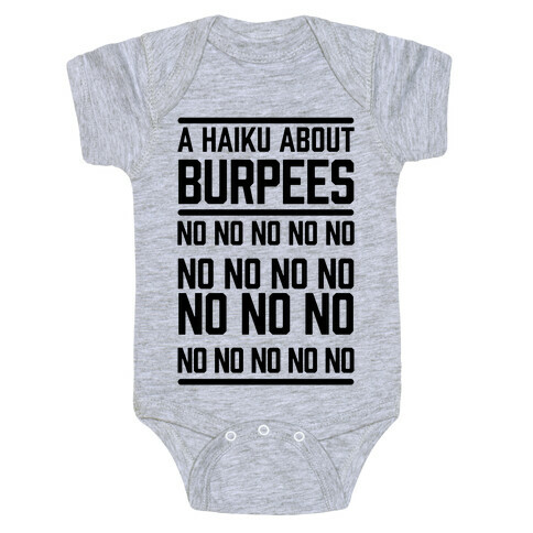 A Haiku About Burpees Baby One-Piece