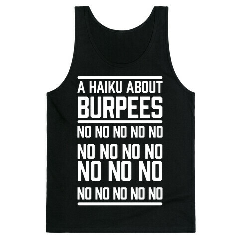 A Haiku About Burpees Tank Top