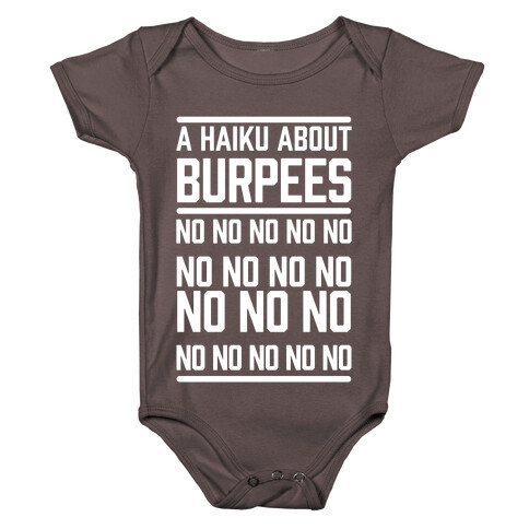 A Haiku About Burpees Baby One-Piece