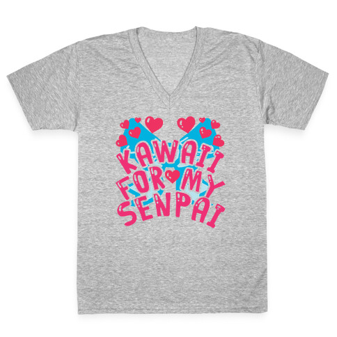 Kawaii For My Senpai V-Neck Tee Shirt