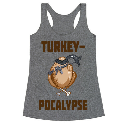 TurkeyPocalypse (dark) Racerback Tank Top
