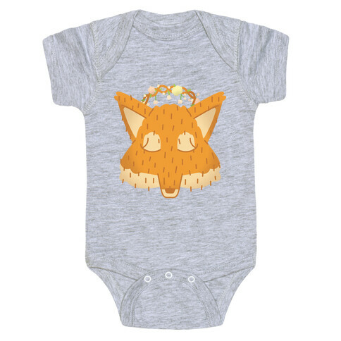 Flower Crown Fox Face Baby One-Piece