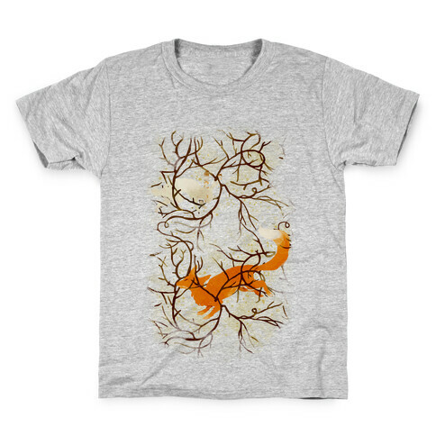 Rabbit And The Fox Chase Kids T-Shirt