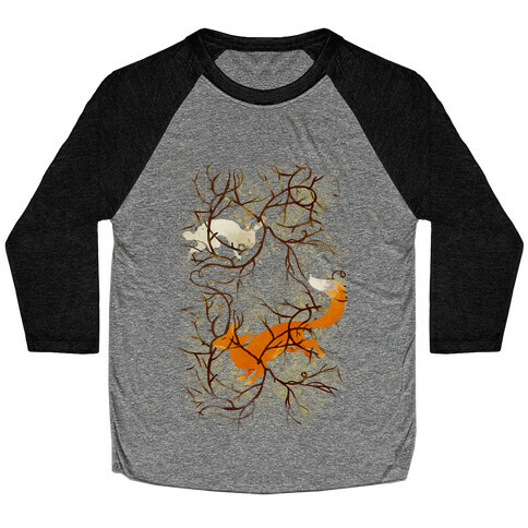 Rabbit And The Fox Chase Baseball Tee