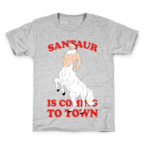 Santaur Is Coming To Town Kids T-Shirt