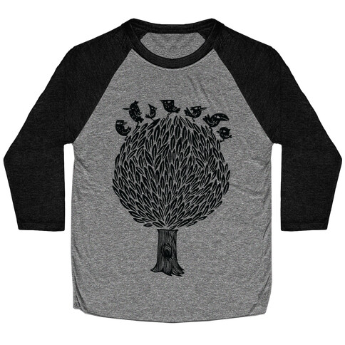 Birds on a Tree Baseball Tee