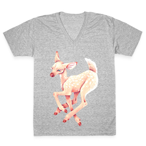 Peaceful Fawn V-Neck Tee Shirt