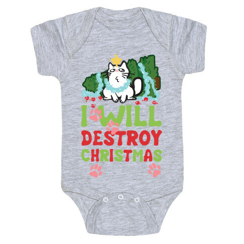 I Will Destroy Christmas Baby One-Piece