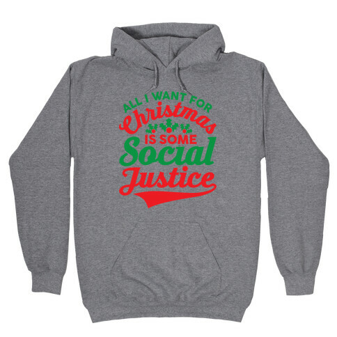 All I Want For Christmas Is Some Social Justice Hooded Sweatshirt