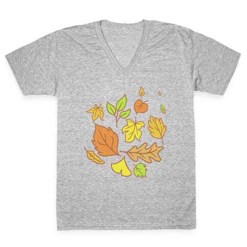 Autumn Leaves V-Neck Tee Shirt