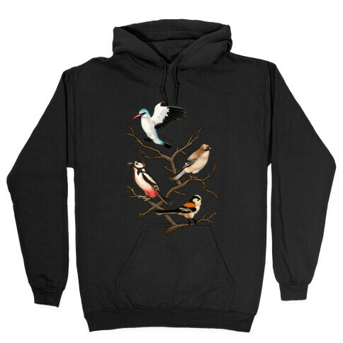Woodland Birds Hooded Sweatshirt