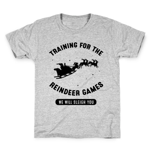 Training for the Reindeer Games Kids T-Shirt