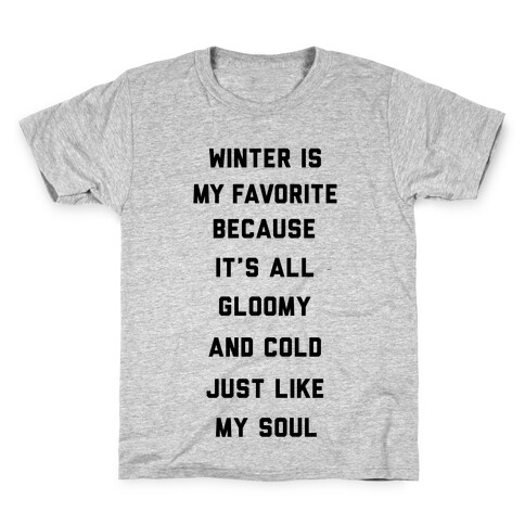 Winter Is My Favorite Kids T-Shirt