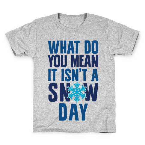 What Do You Mean It Isn't A Snow Day Kids T-Shirt
