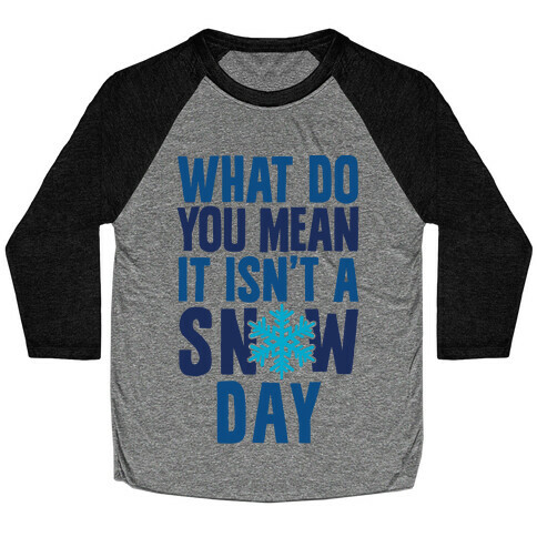 What Do You Mean It Isn't A Snow Day Baseball Tee