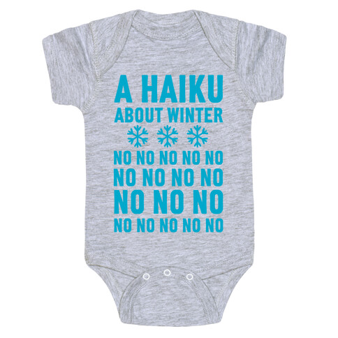 A Haiku About Winter Baby One-Piece