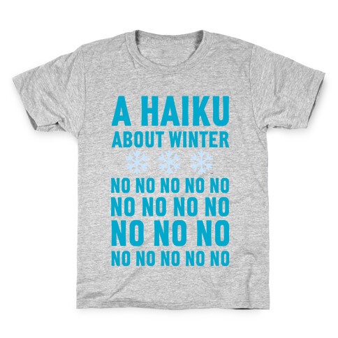 A Haiku About Winter Kids T-Shirt