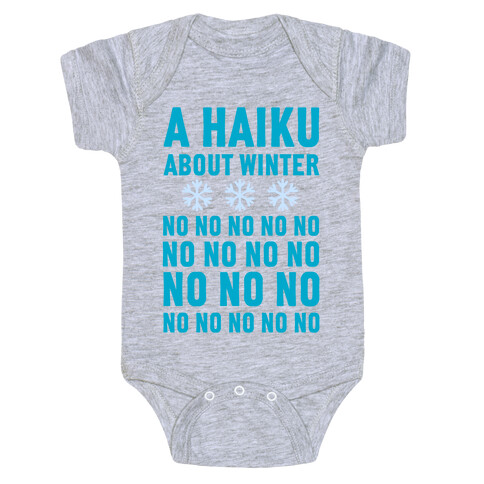 A Haiku About Winter Baby One-Piece