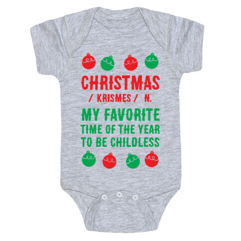 Christmas Definition Baby One-Piece