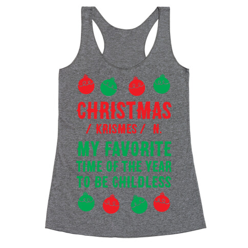 Christmas Definition Racerback Tank Top