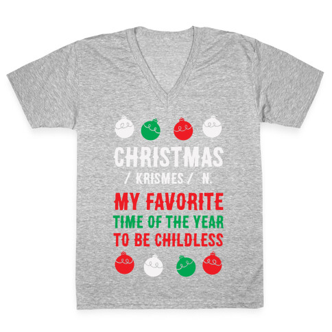 Christmas Definition V-Neck Tee Shirt