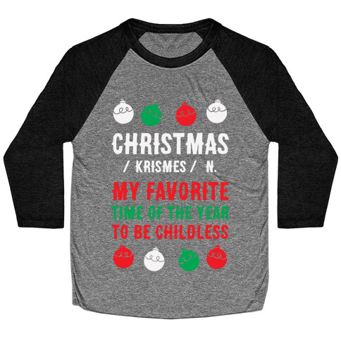 Christmas Definition Baseball Tee