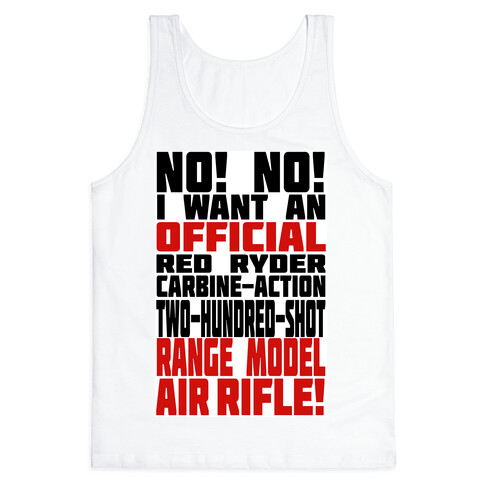 OFFICIAL RED RYDER CARBINE ACTION TWO HUNDRED SHOT RANGE MODEL AIR RIFLE Tank Top