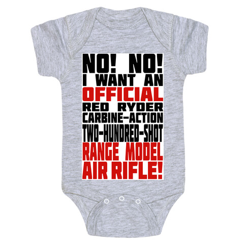 OFFICIAL RED RYDER CARBINE ACTION TWO HUNDRED SHOT RANGE MODEL AIR RIFLE Baby One-Piece