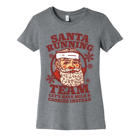 Santa Running Team Womens T-Shirt