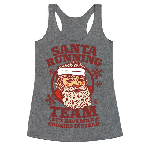 Santa Running Team Racerback Tank Top