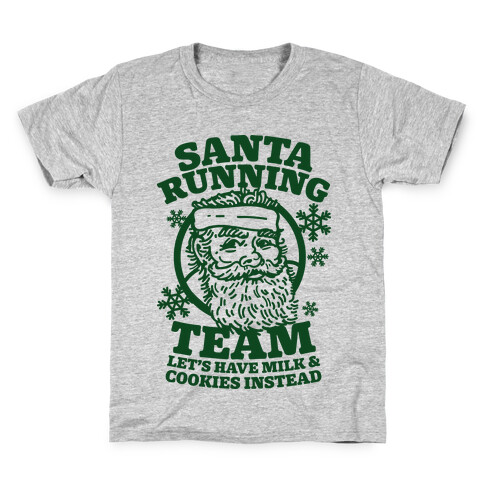Santa Running Team Kids T-Shirt