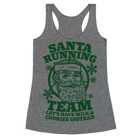 Santa Running Team Racerback Tank Top