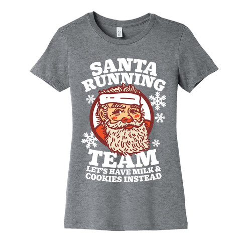 Santa Running Team Womens T-Shirt