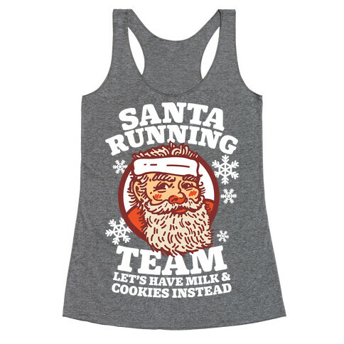 Santa Running Team Racerback Tank Top