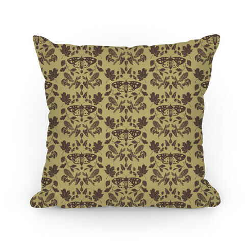 Woodland Moth Pattern Pillow