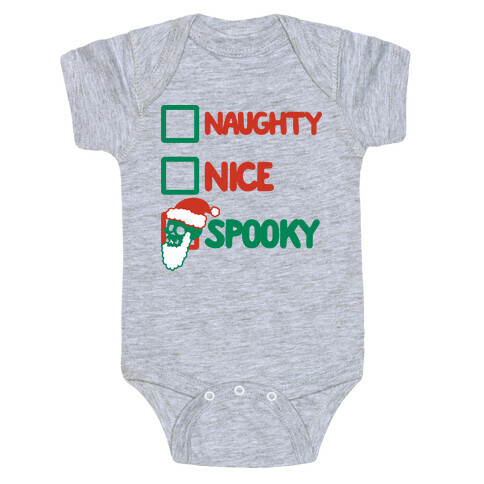 Naughty Nice Or Spooky Santa Baby One-Piece