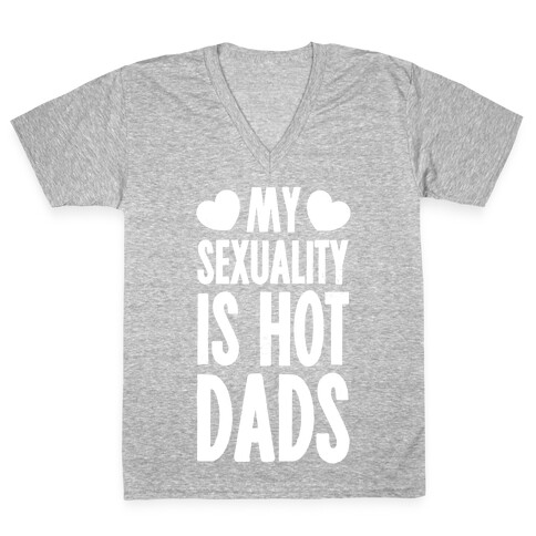My Sexuality is Hot Dads V-Neck Tee Shirt