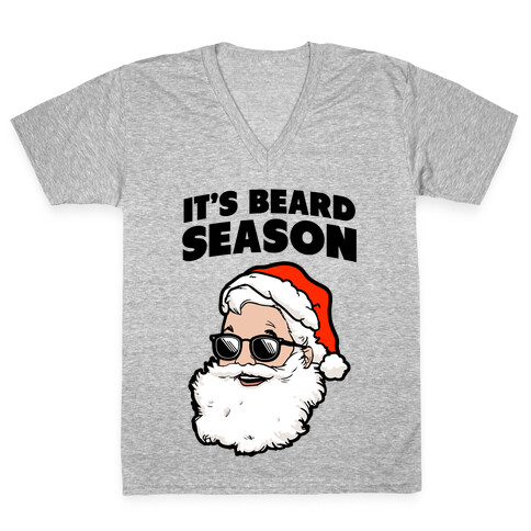 It's Beard Season (Santa) V-Neck Tee Shirt