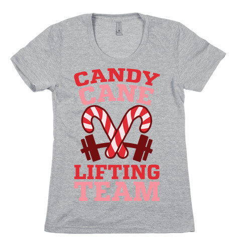 Candy Cane Lifting Team Womens T-Shirt