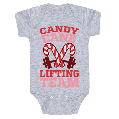 Candy Cane Lifting Team Baby One-Piece
