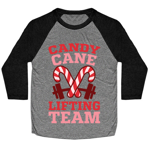 Candy Cane Lifting Team Baseball Tee