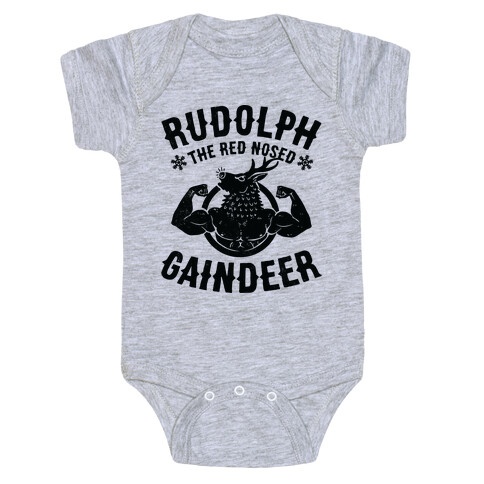 Rudolph The Red Nosed Gaindeer Baby One-Piece