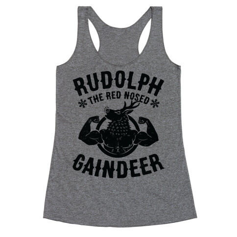 Rudolph The Red Nosed Gaindeer Racerback Tank Top