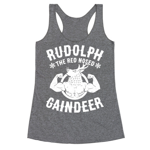 Rudolph The Red Nosed Gaindeer Racerback Tank Top