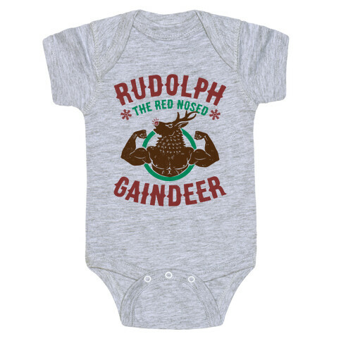 Rudolph The Red Nosed Gaindeer Baby One-Piece