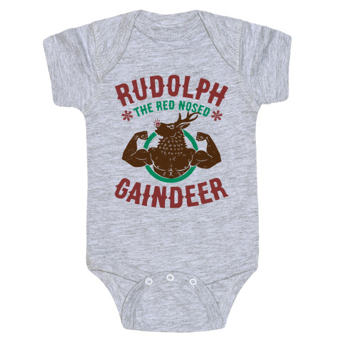 Rudolph The Red Nosed Gaindeer Baby One-Piece