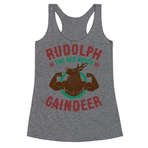 Rudolph The Red Nosed Gaindeer Racerback Tank Top